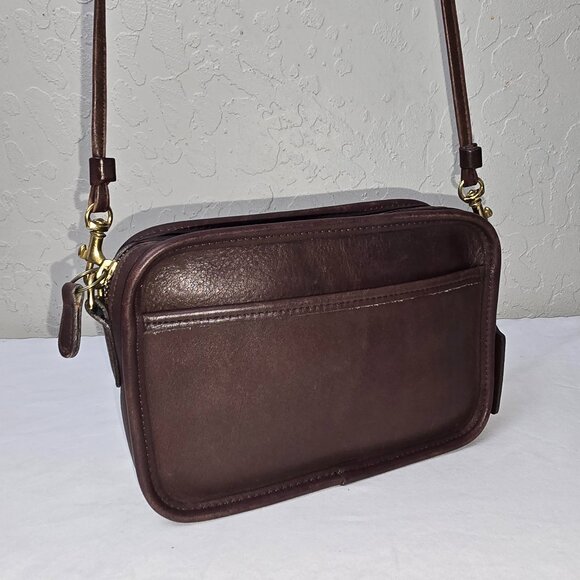 Vintage Coach Carnival 9925 Milk Chocolate Brown Leather Crossbody Shoulder Bag - Picture 9 of 14